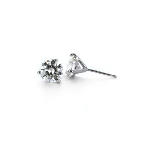 0.17ctw Round Diamond Stud Earrings - White Gold