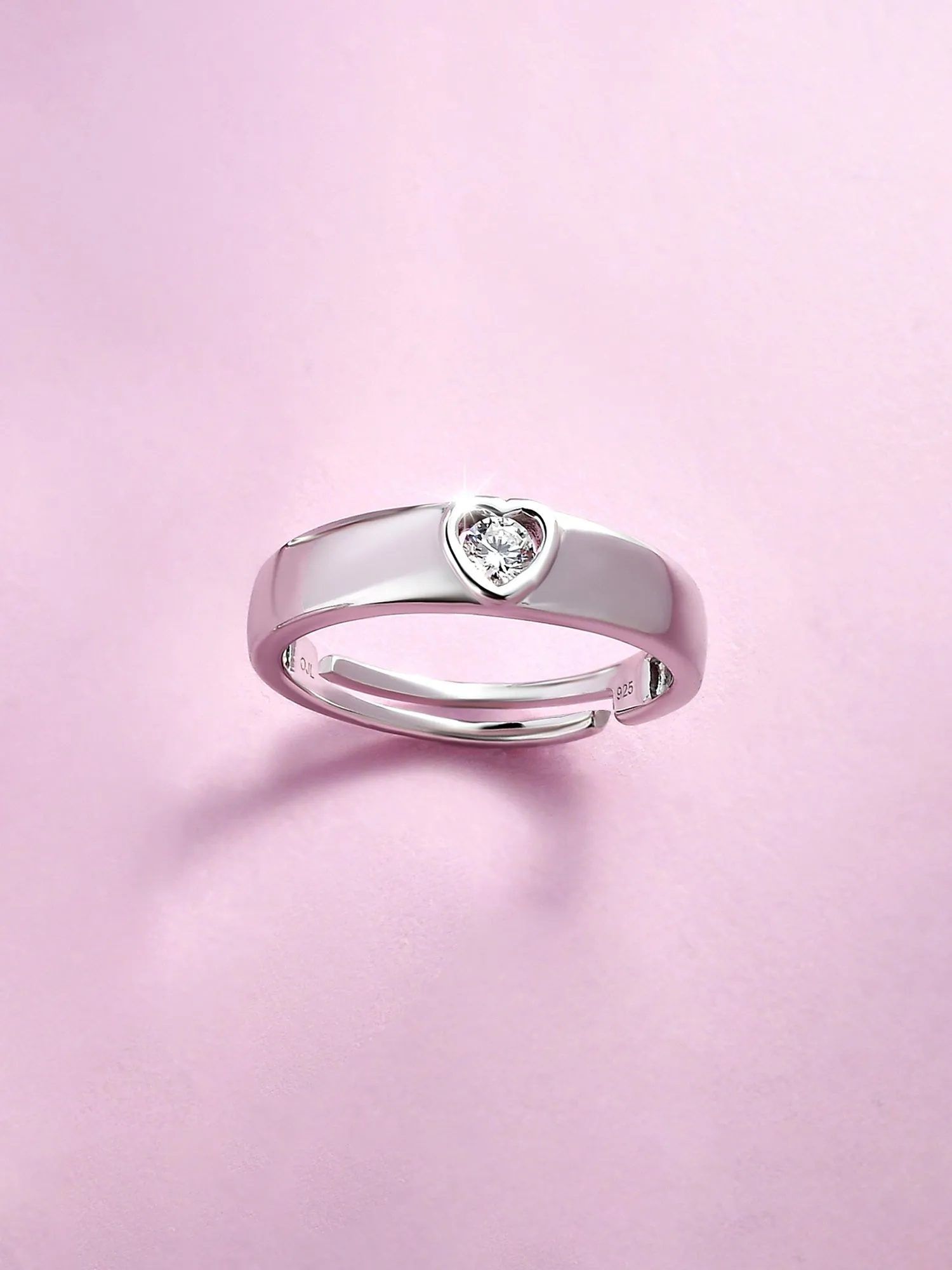 0.2 Carat Heart Solitaire Ring For Women