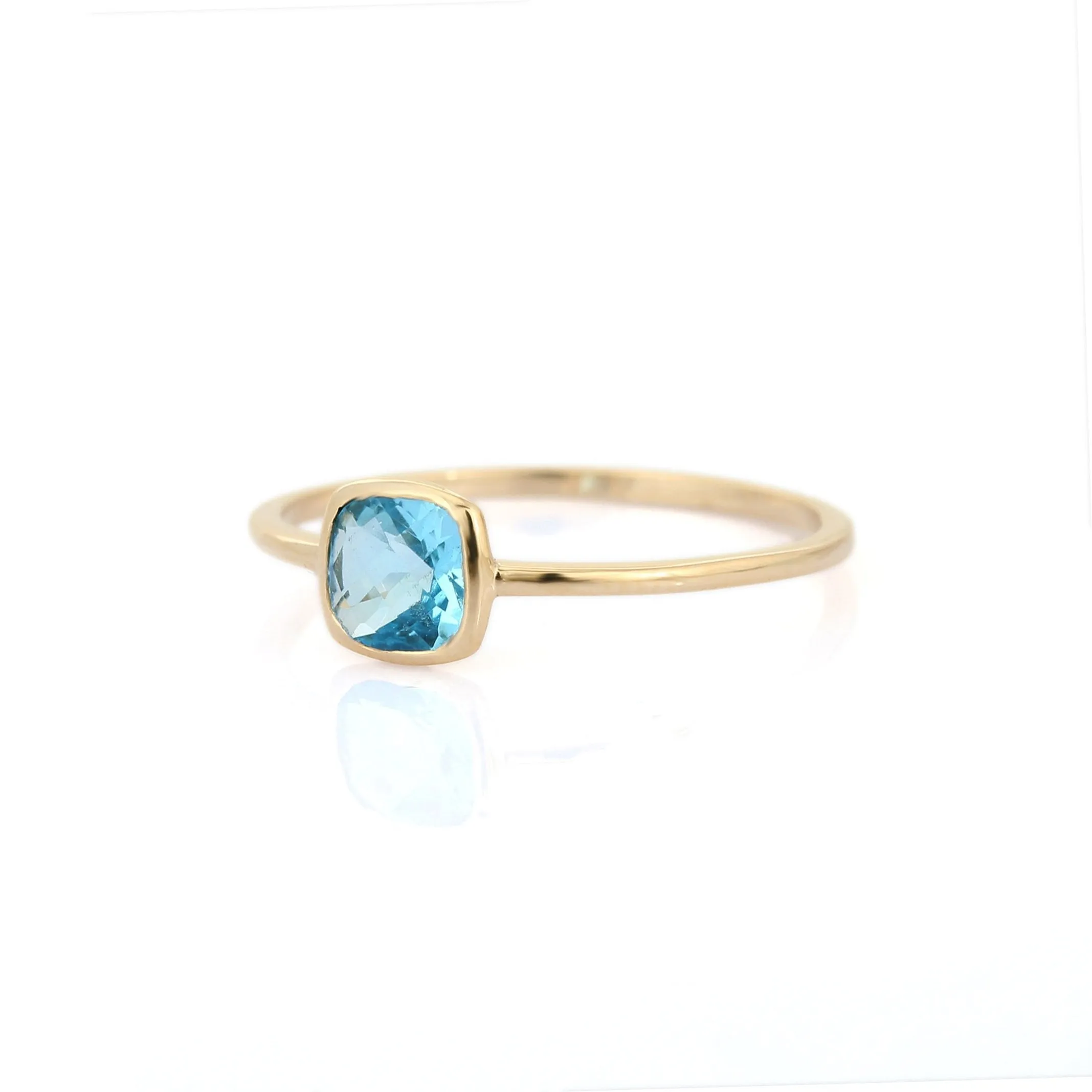 14K Gold Topaz Everyday Ring