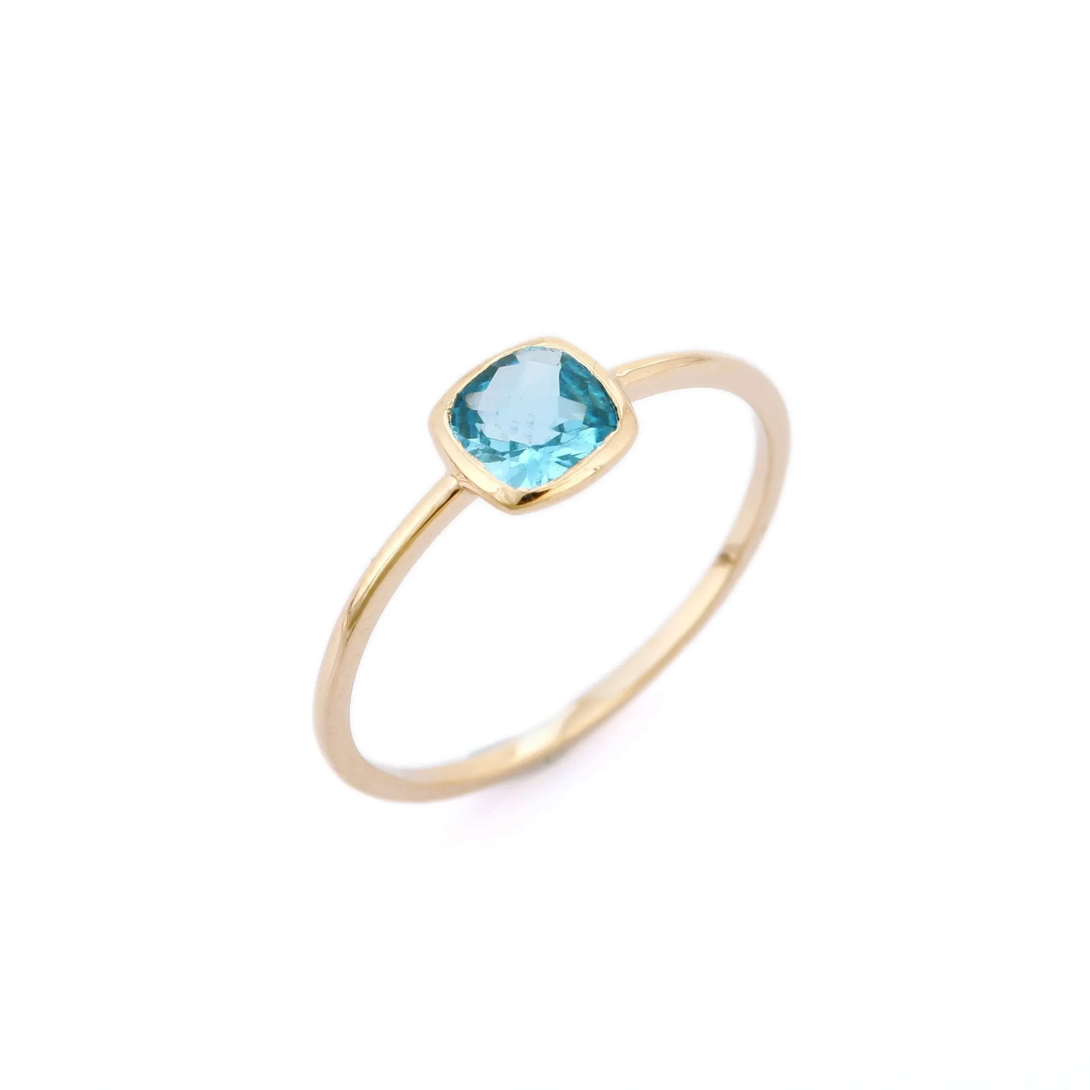 14K Gold Topaz Everyday Ring