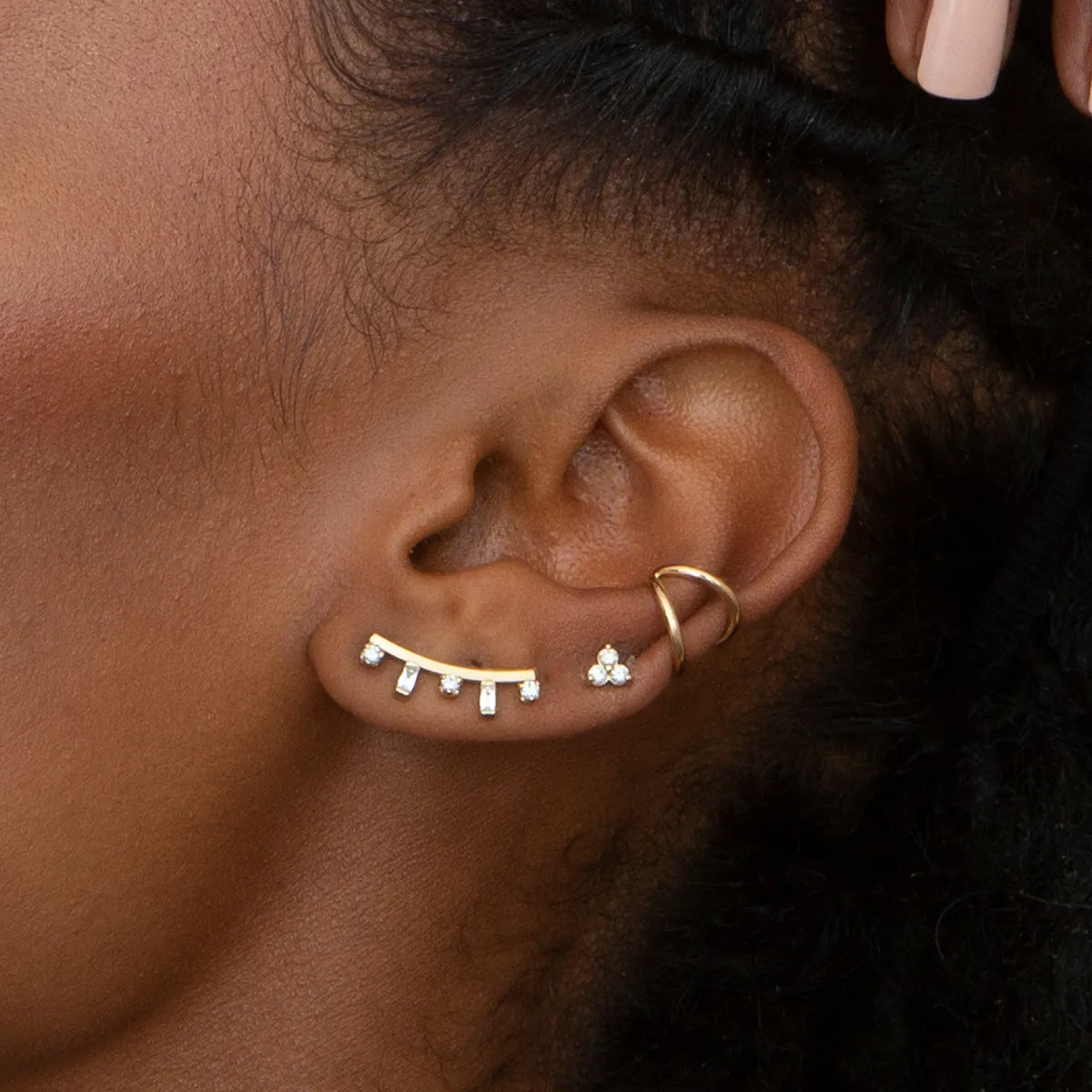 14k Thick Open Ear Cuff