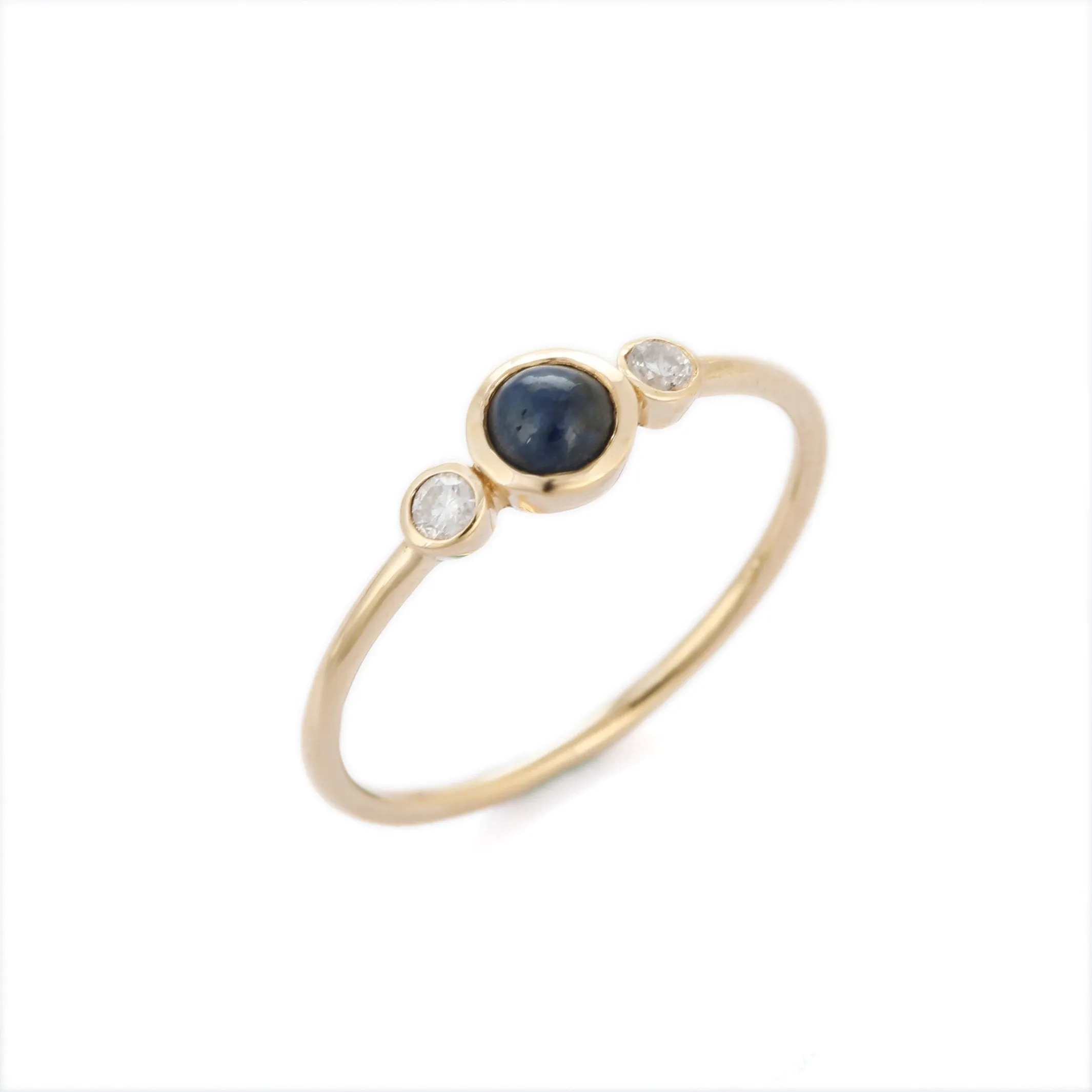 14K Yellow Gold Sapphire Ring