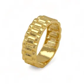 14K Yellow gold solid link ring-227208