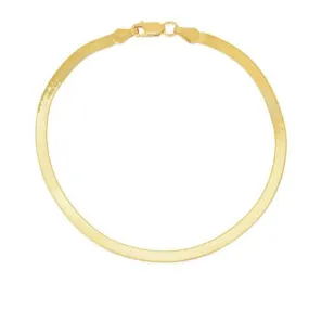 1.5mm 14k Yellow Gold Super Flex Herringbone Bracelet