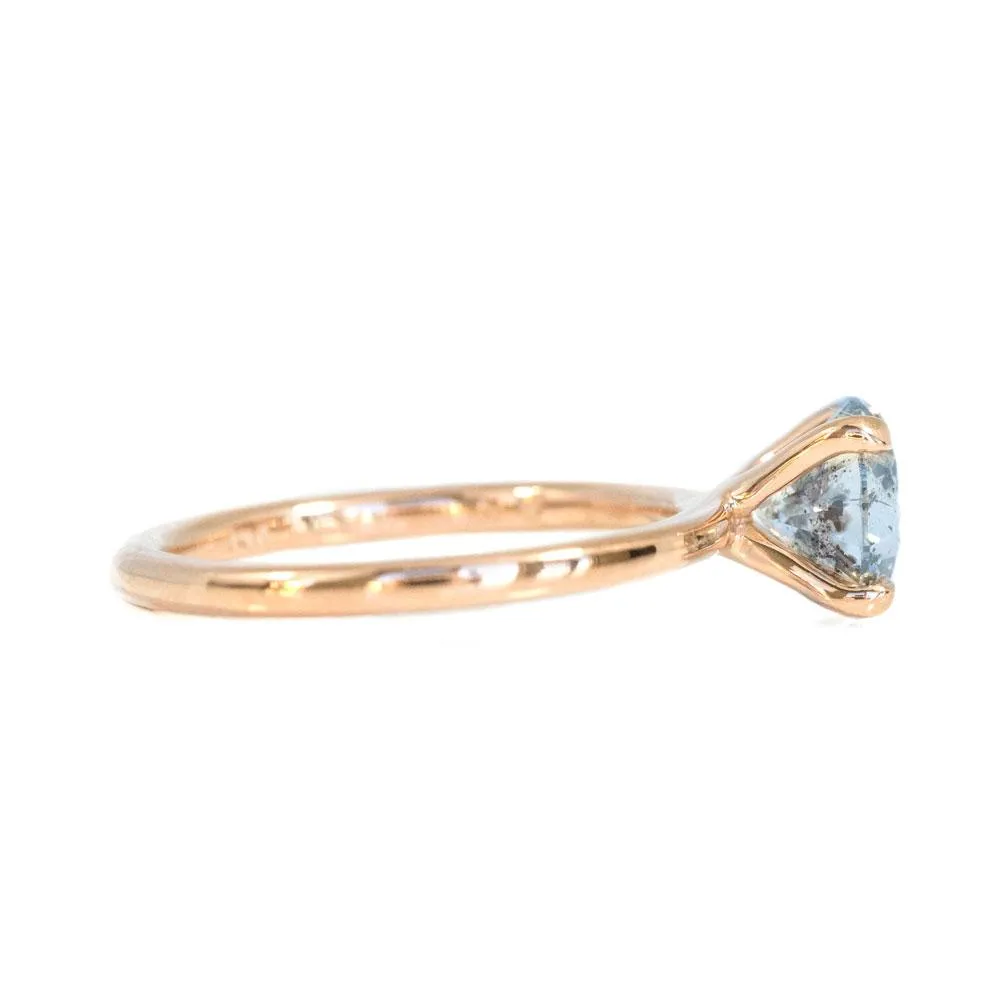 1.61ct Dark Salt and Pepper Diamond Ring in Classic Rose Gold