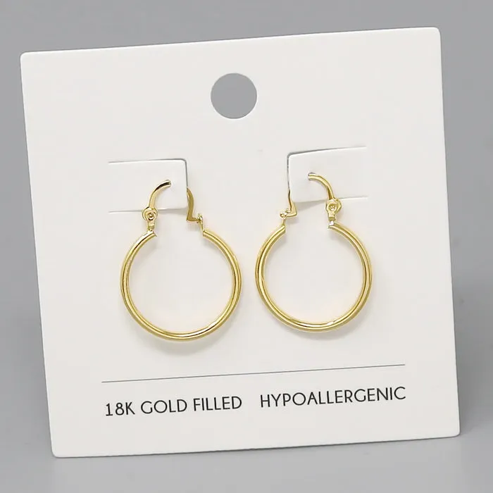 18K Gold Filled Hoop Earrings