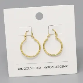 18K Gold Filled Hoop Earrings