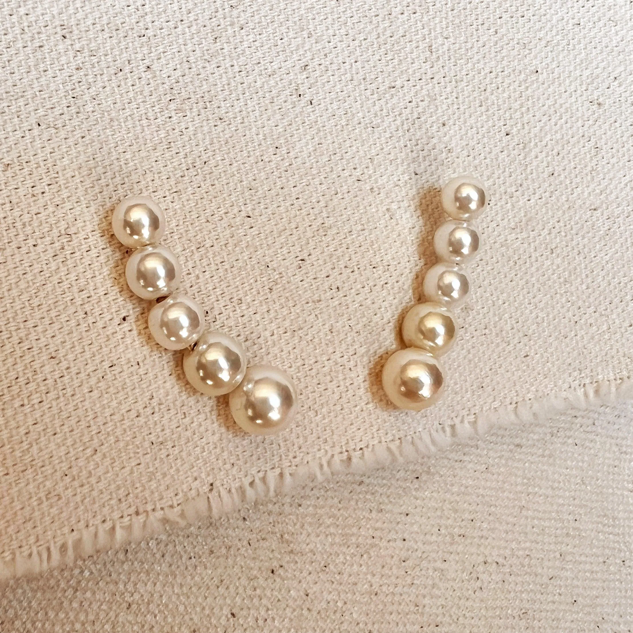 18k Gold Filled Pearl Ear Climber