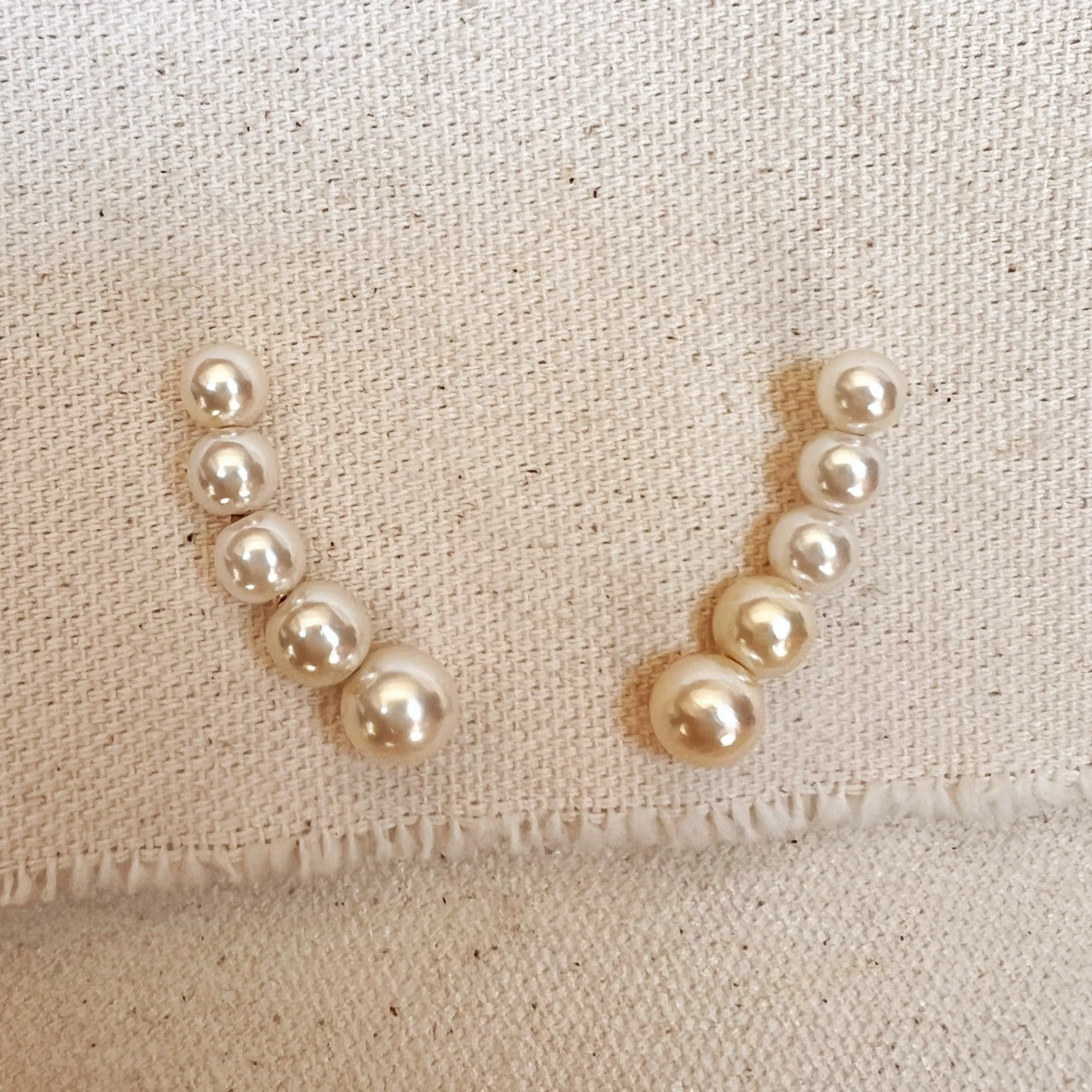 18k Gold Filled Pearl Ear Climber