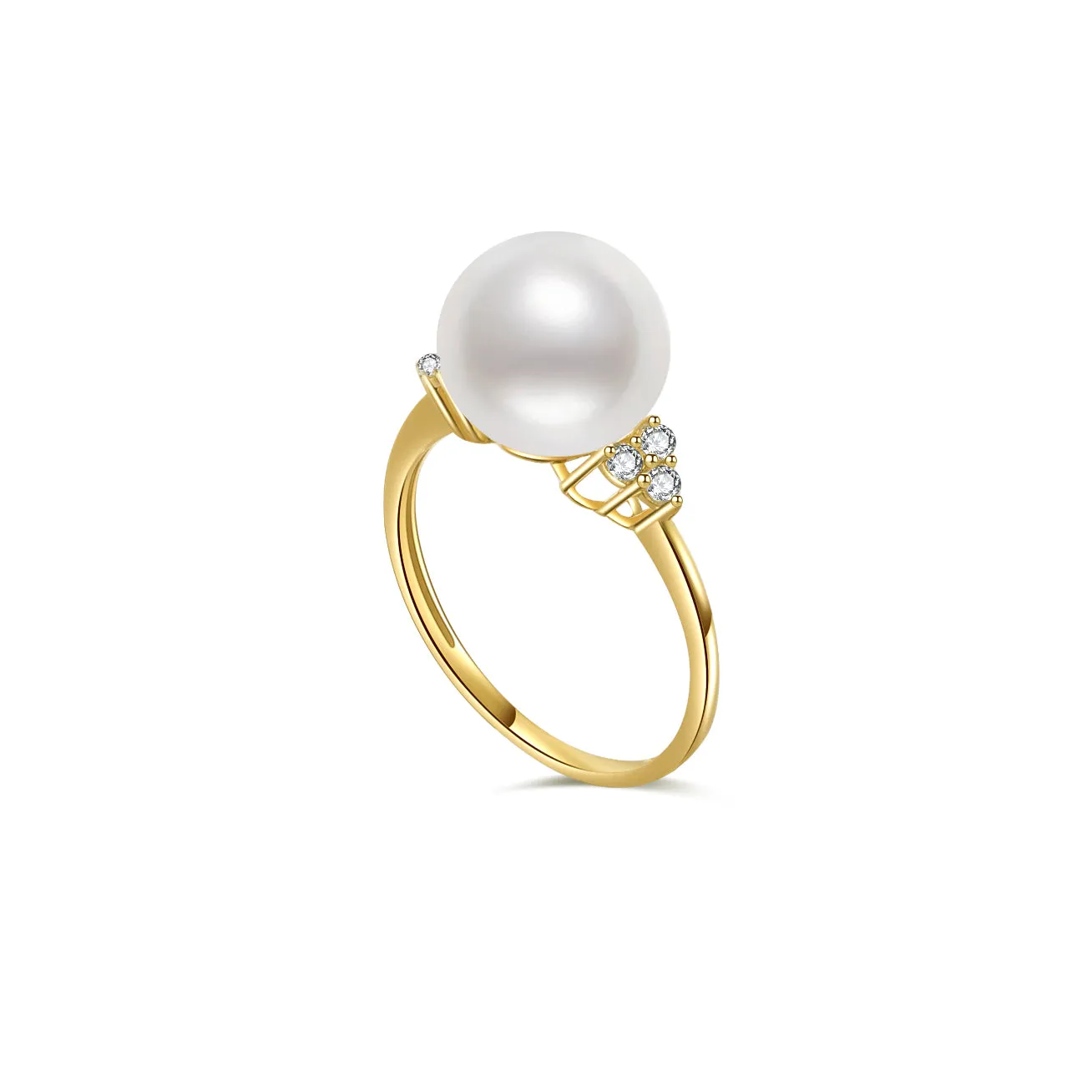 18K Gold Freshwater Pearl Ring KR00040 | STARRY