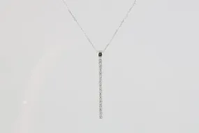 18" 14k White Gold 0.15tcw Diamond Pendant Necklace (2.67g.)