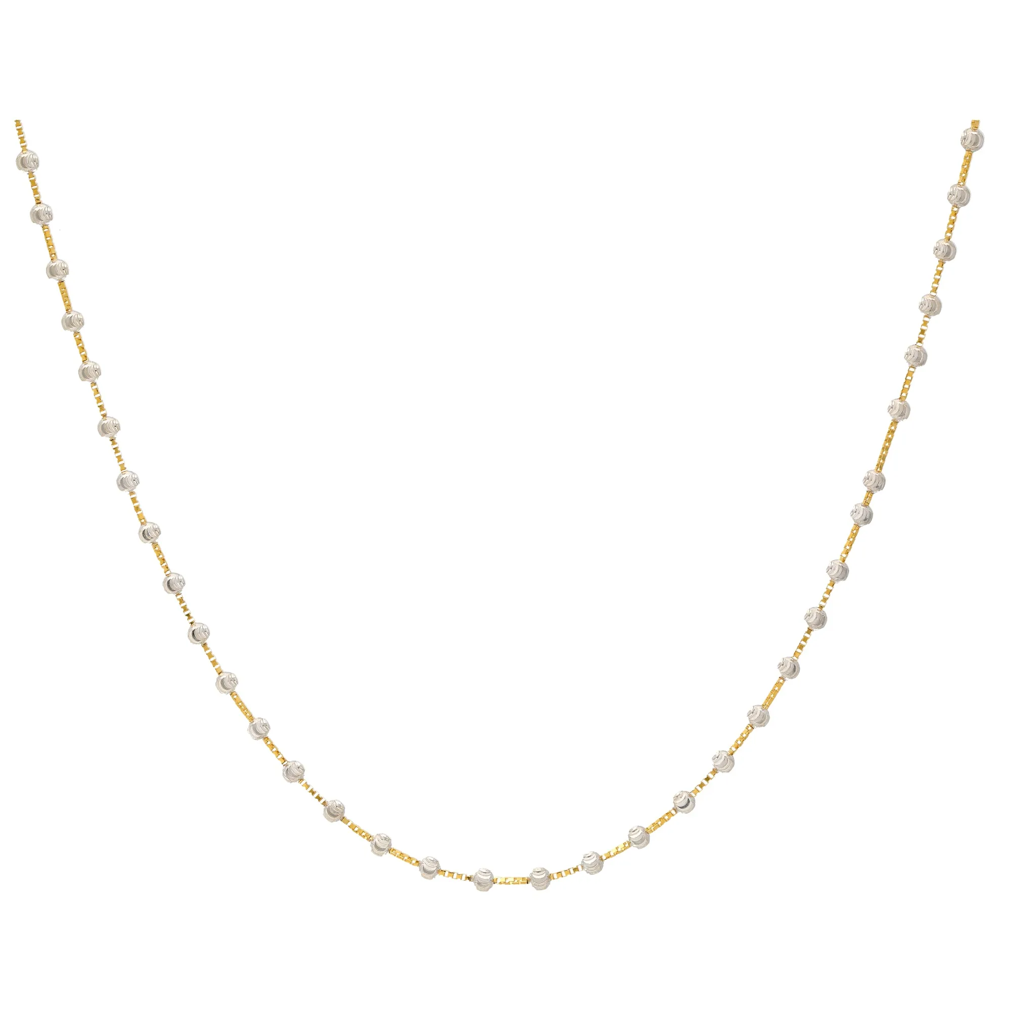 22K Two-Tone Gold 20in Chain (10.3 gms)