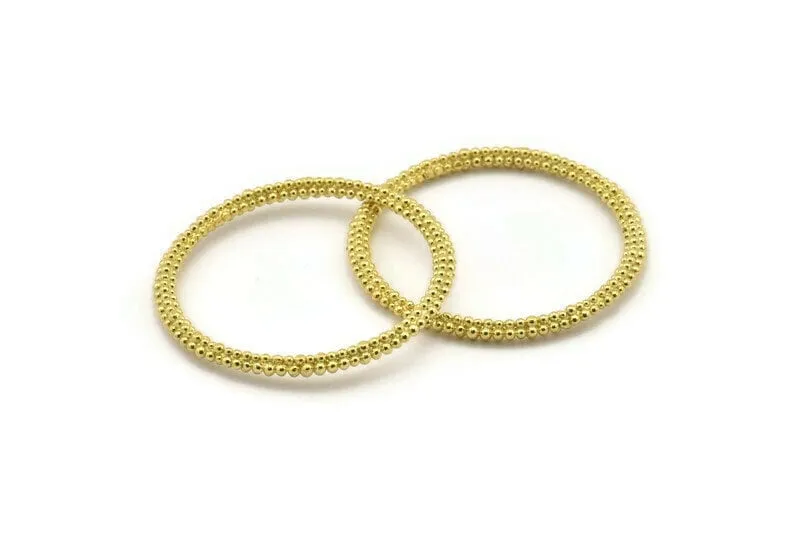 46mm Circle Connectors, Raw Brass Circle Connectors (46x4x4mm) N1736