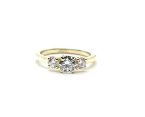 80ptw Lab Grown Diamond 3 In Line Ring