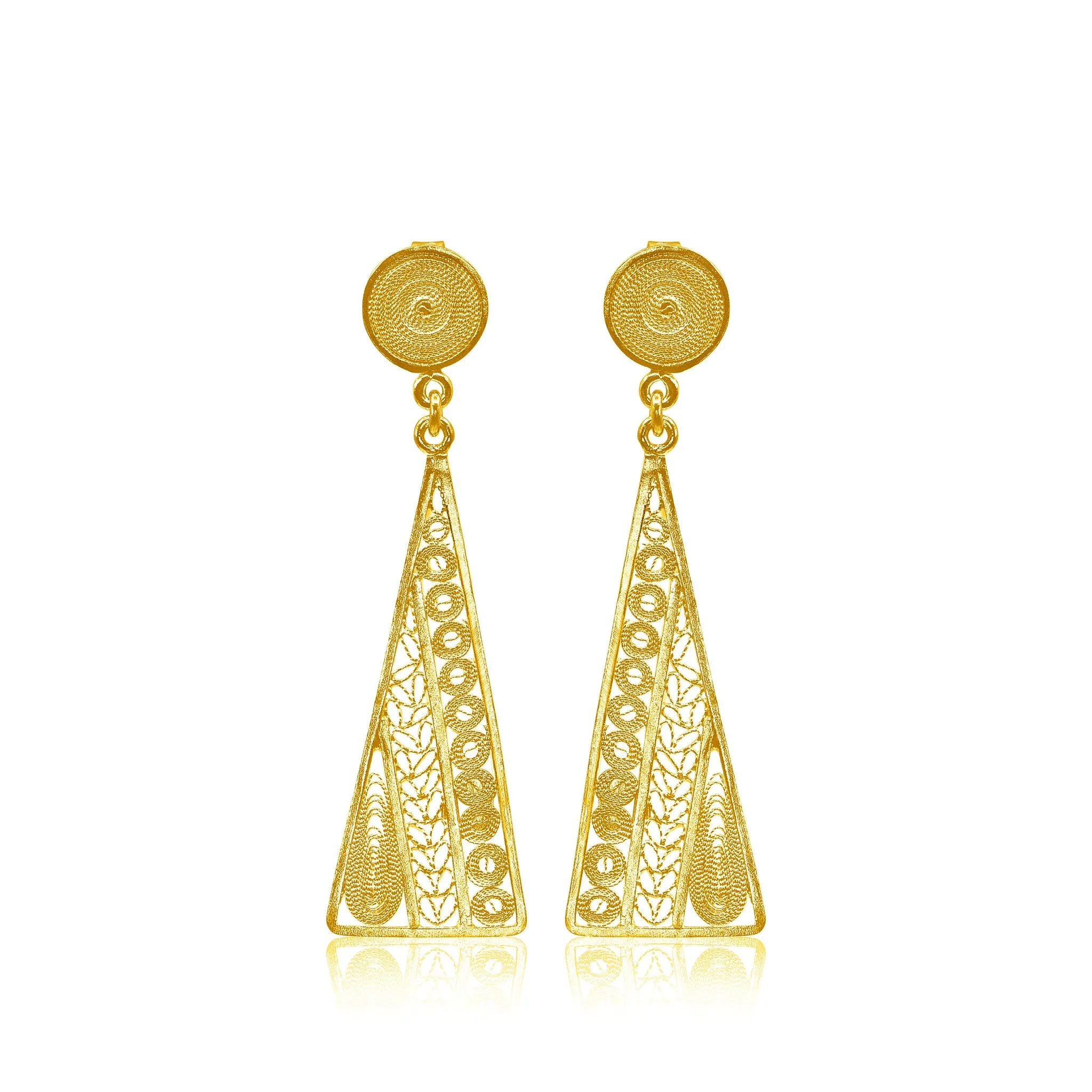 ADELA GOLD MEDIUM EARRINGS FILIGREE