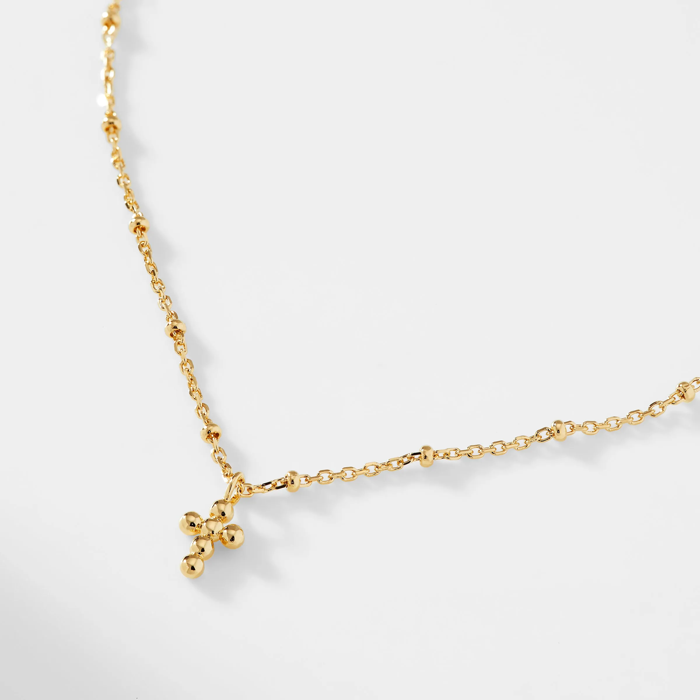 AJOA LALA BEADED CROSS NECKLACE