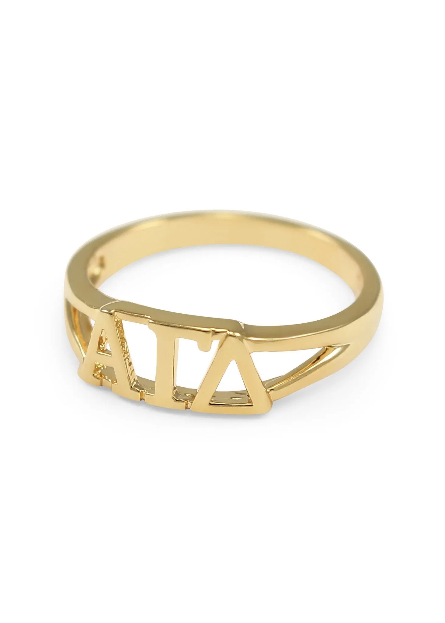 Alpha Gamma Delta Sunshine Gold Ring