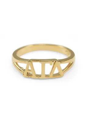 Alpha Gamma Delta Sunshine Gold Ring