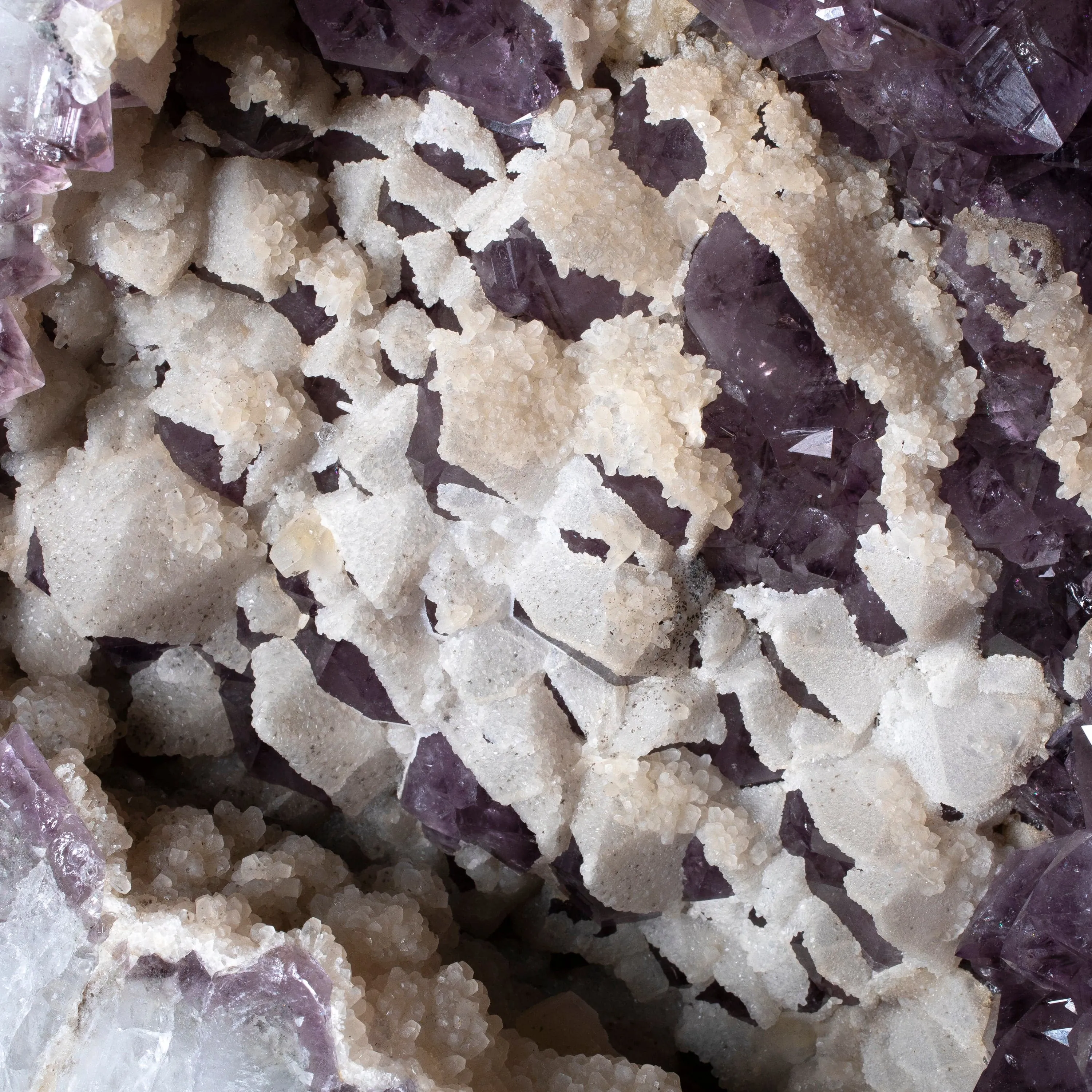 Amethyst Geode Wings with Calcite from Brazil on Custom Stand- 69 / 305lbs