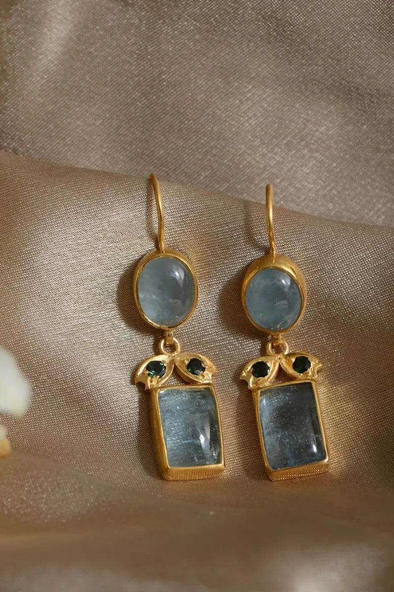 BATHSHEBA AQUAMARINE DROP EARRINGS