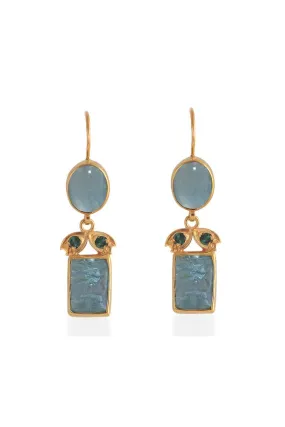 BATHSHEBA AQUAMARINE DROP EARRINGS