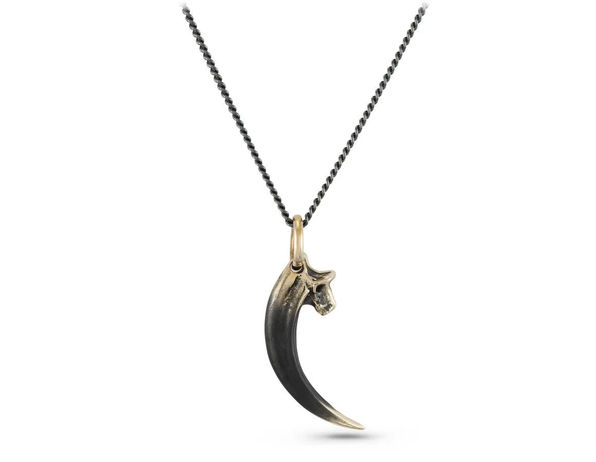 Black Raven Talon Necklace - Bronze