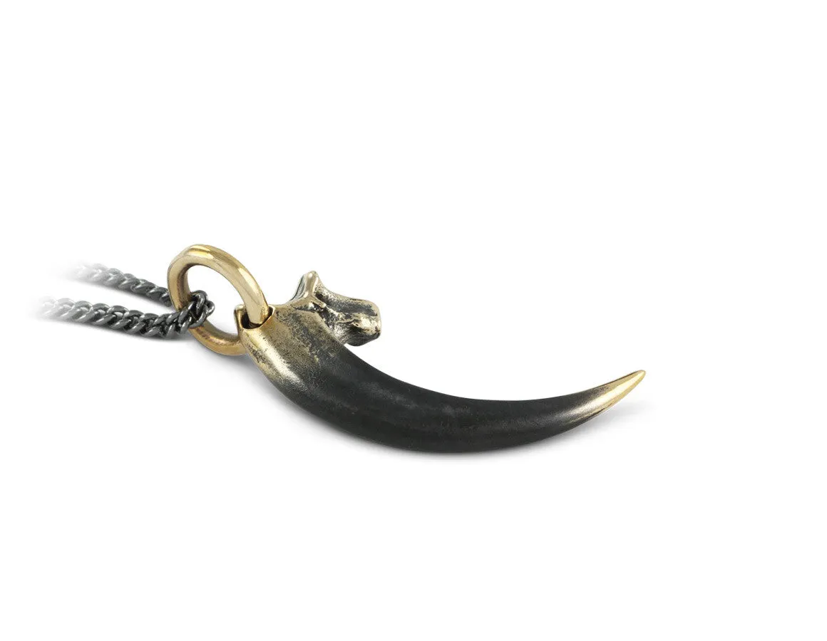 Black Raven Talon Necklace - Bronze