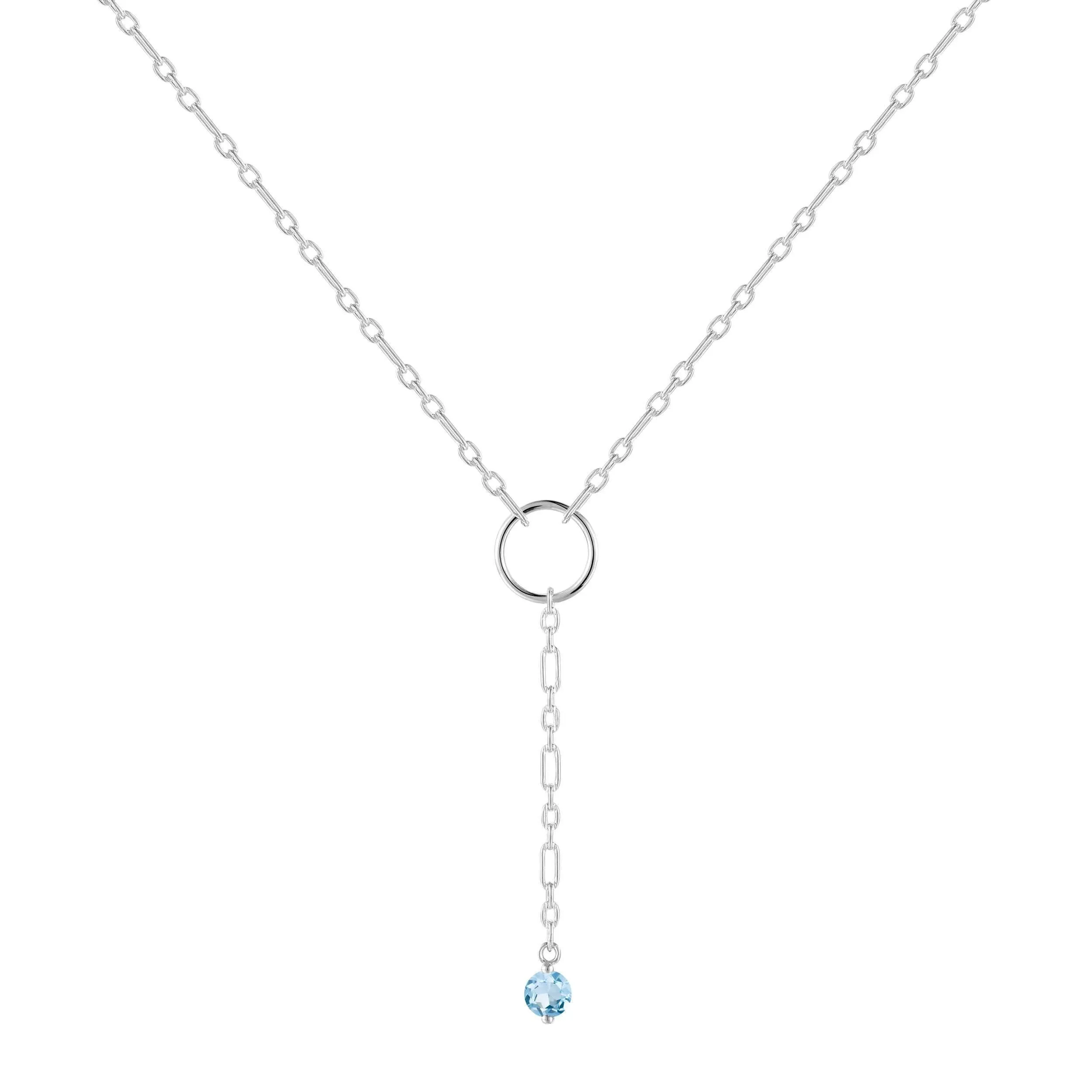 Blue Topaz Drop Necklace