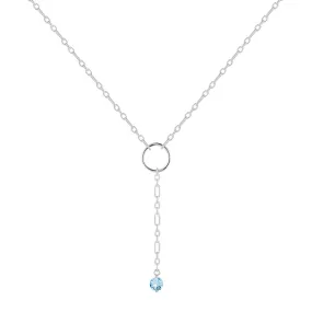 Blue Topaz Drop Necklace