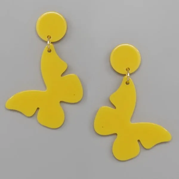 Butterfly Acetate Drop Earrings