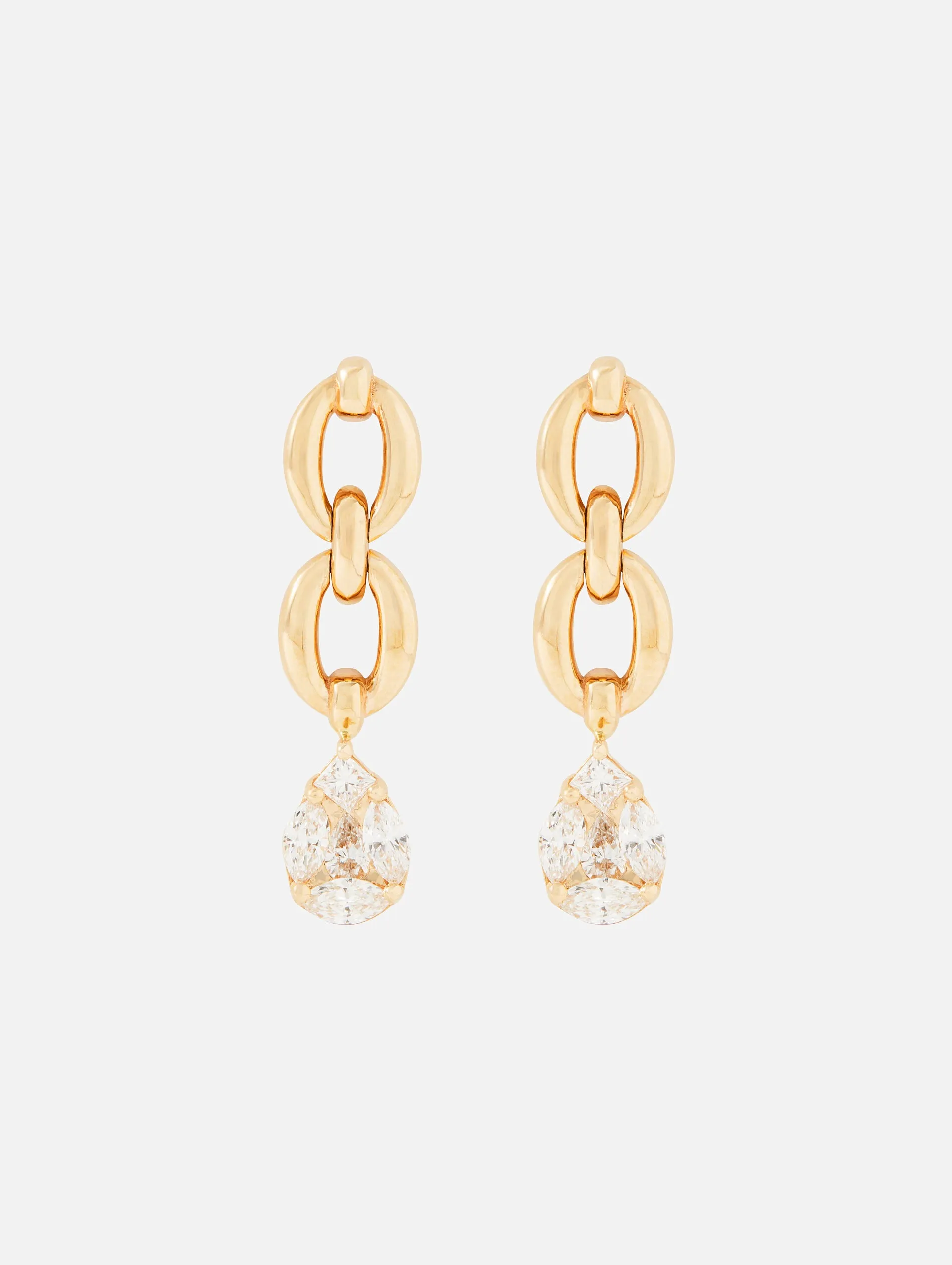 Catena Double Pear Illusion Earrings