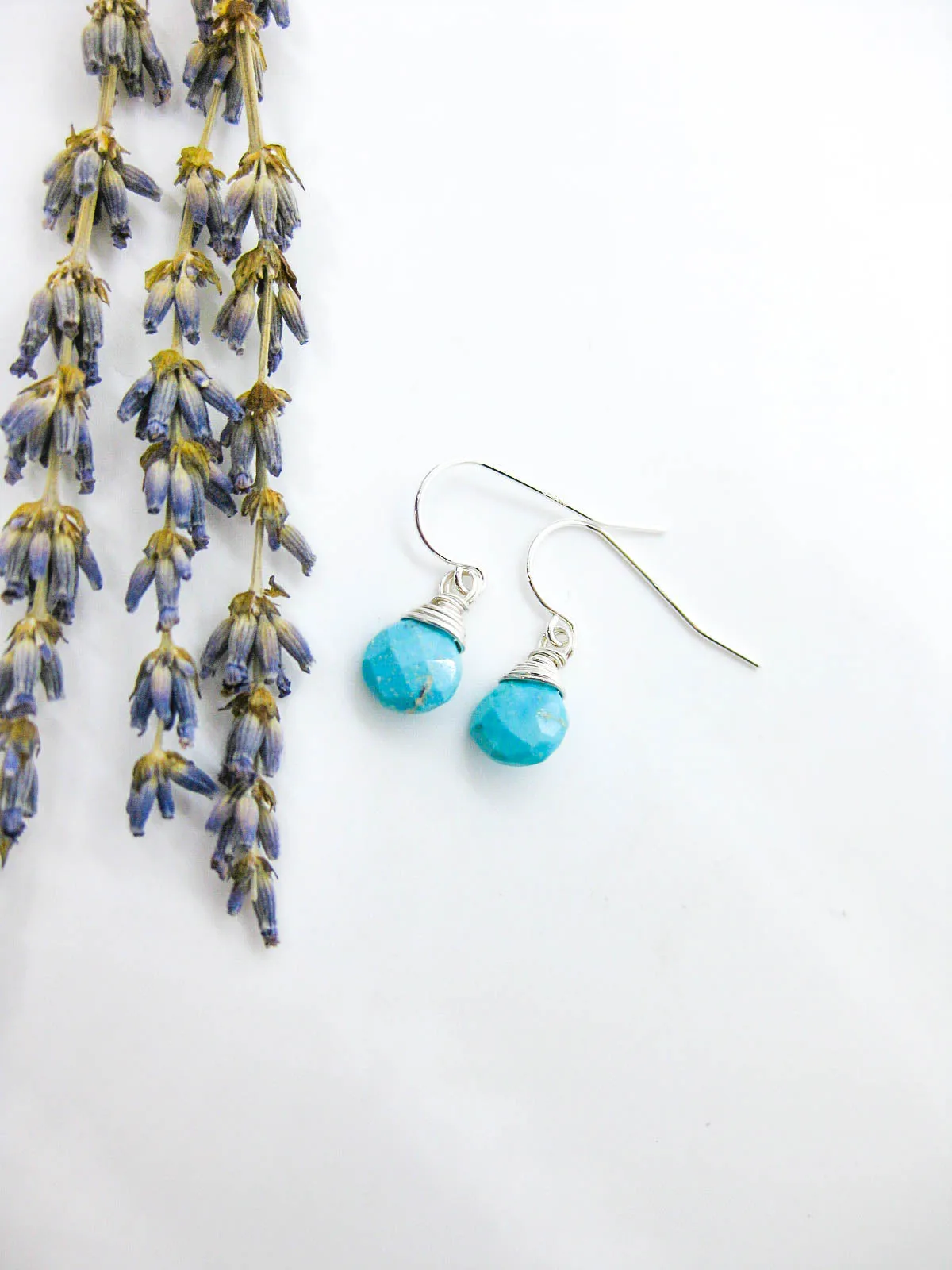 Chamomile: Turquoise Earrings - e660