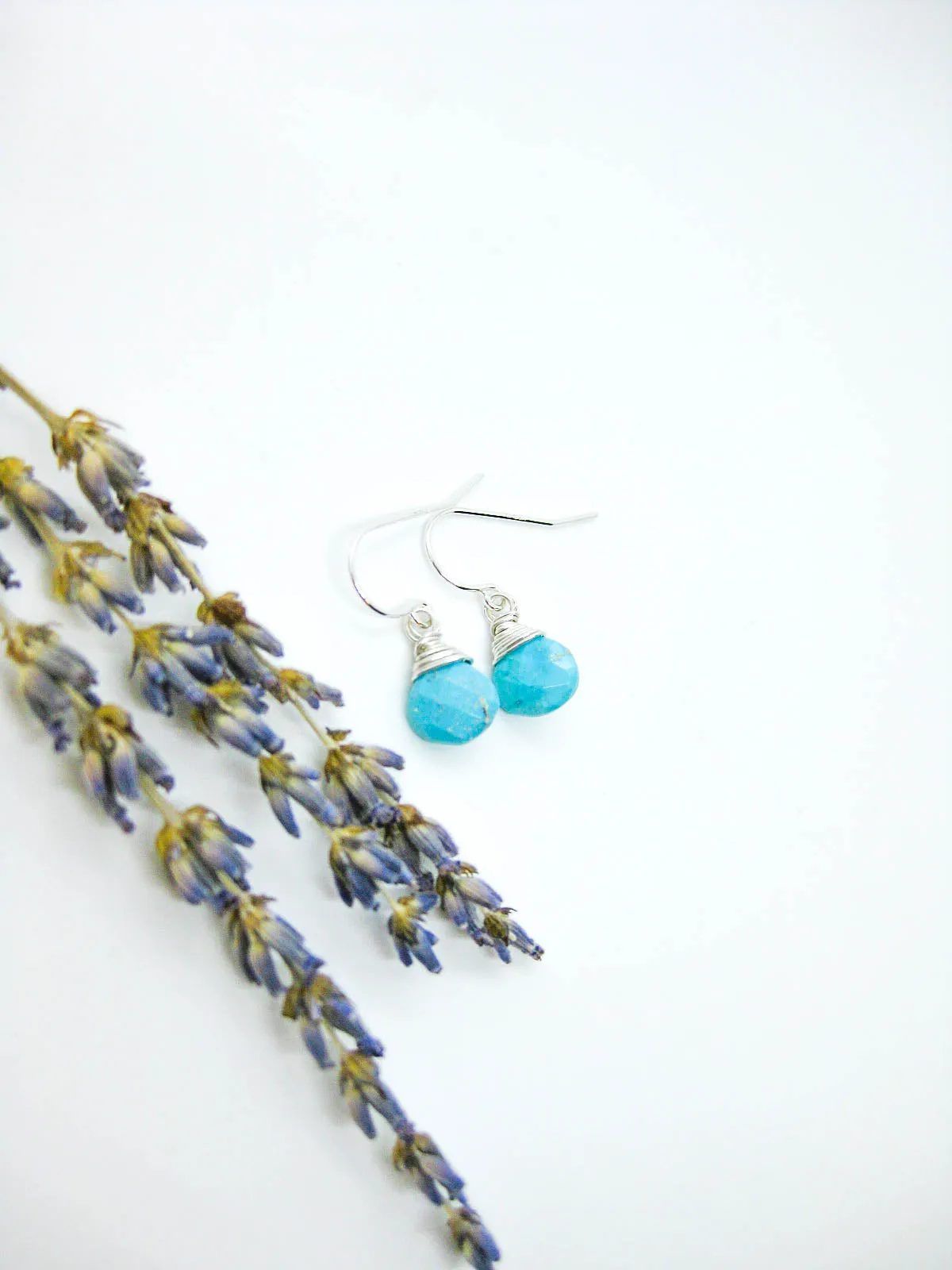 Chamomile: Turquoise Earrings - e660