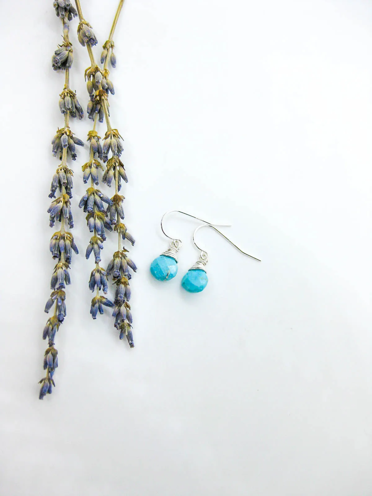 Chamomile: Turquoise Earrings - e660