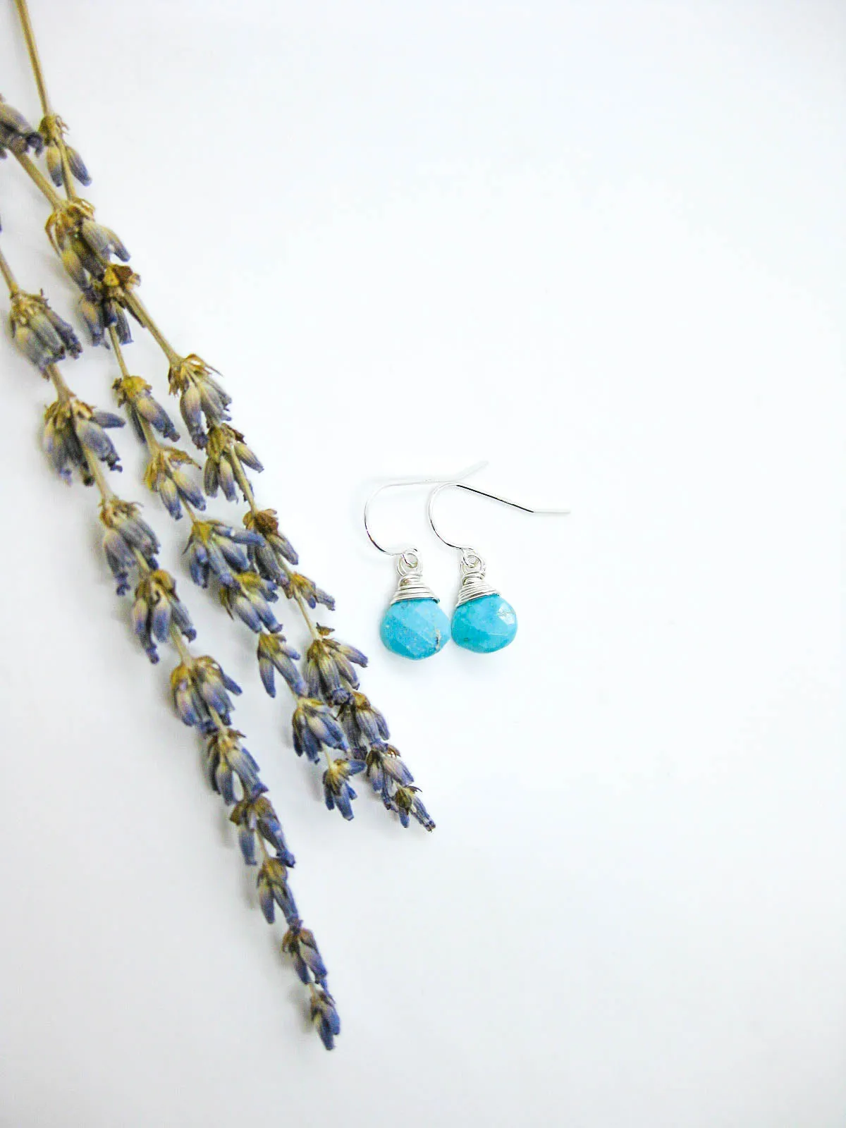 Chamomile: Turquoise Earrings - e660