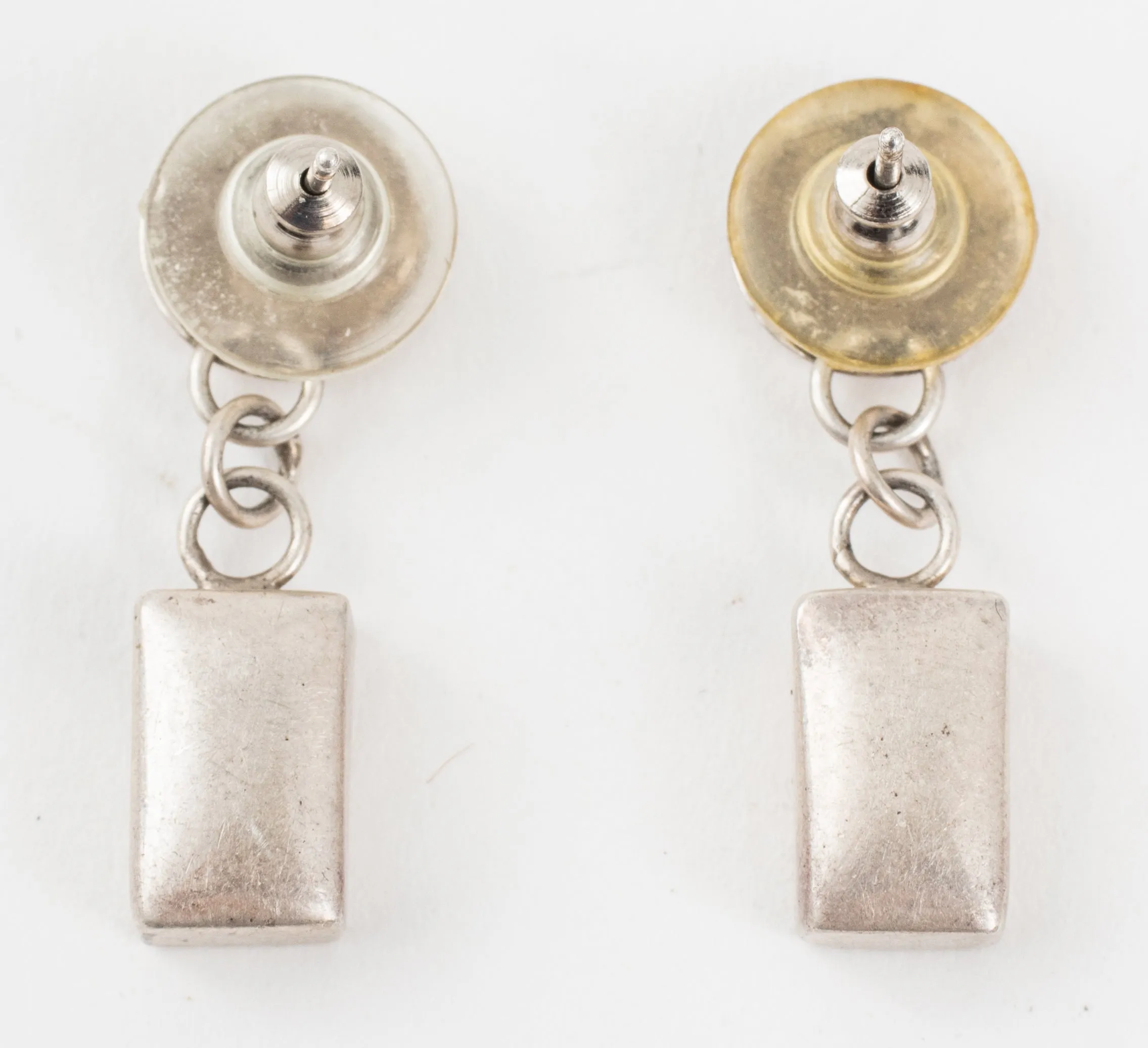 Christin Wolf Silver & 14K Gold Drop Post Earrings