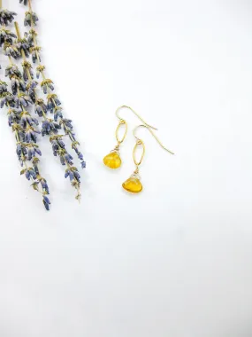 Chrysanthe: Citrine Earrings - e474