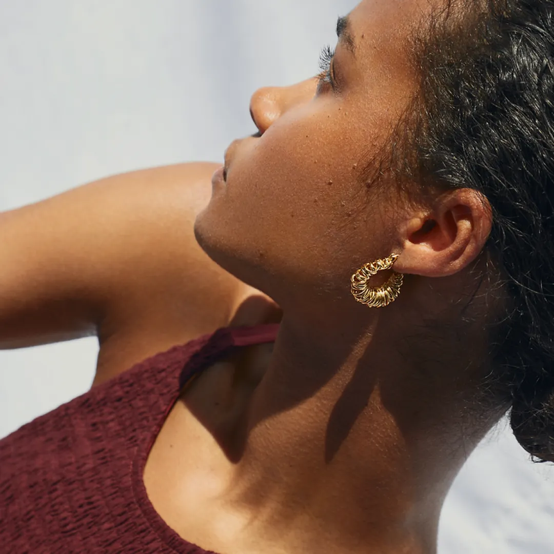 Chunky Biaritz Squiggle Hoop Earrings