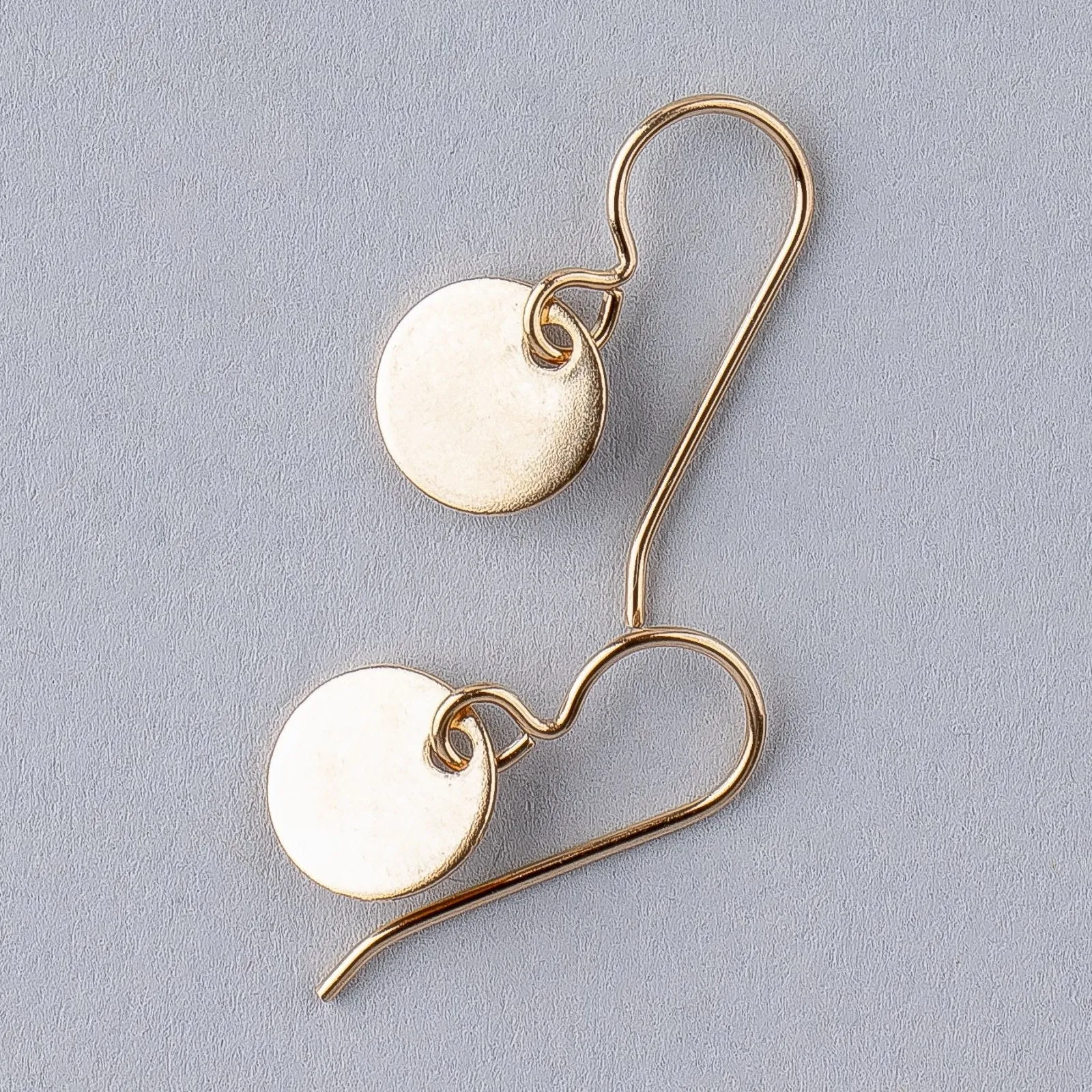 Circle Disc Dangle Earrings | Gold