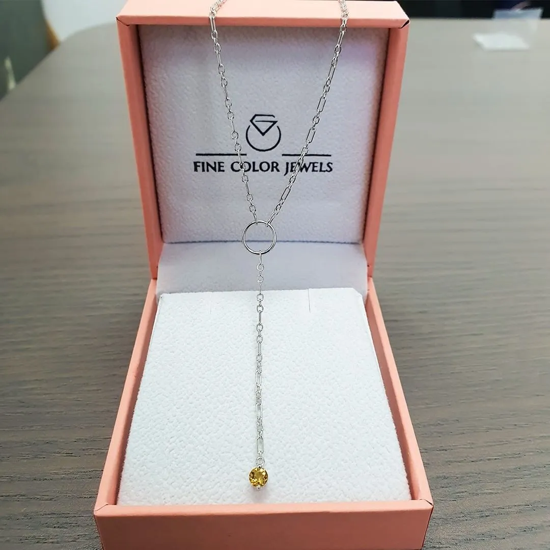 Citrine Drop Necklace