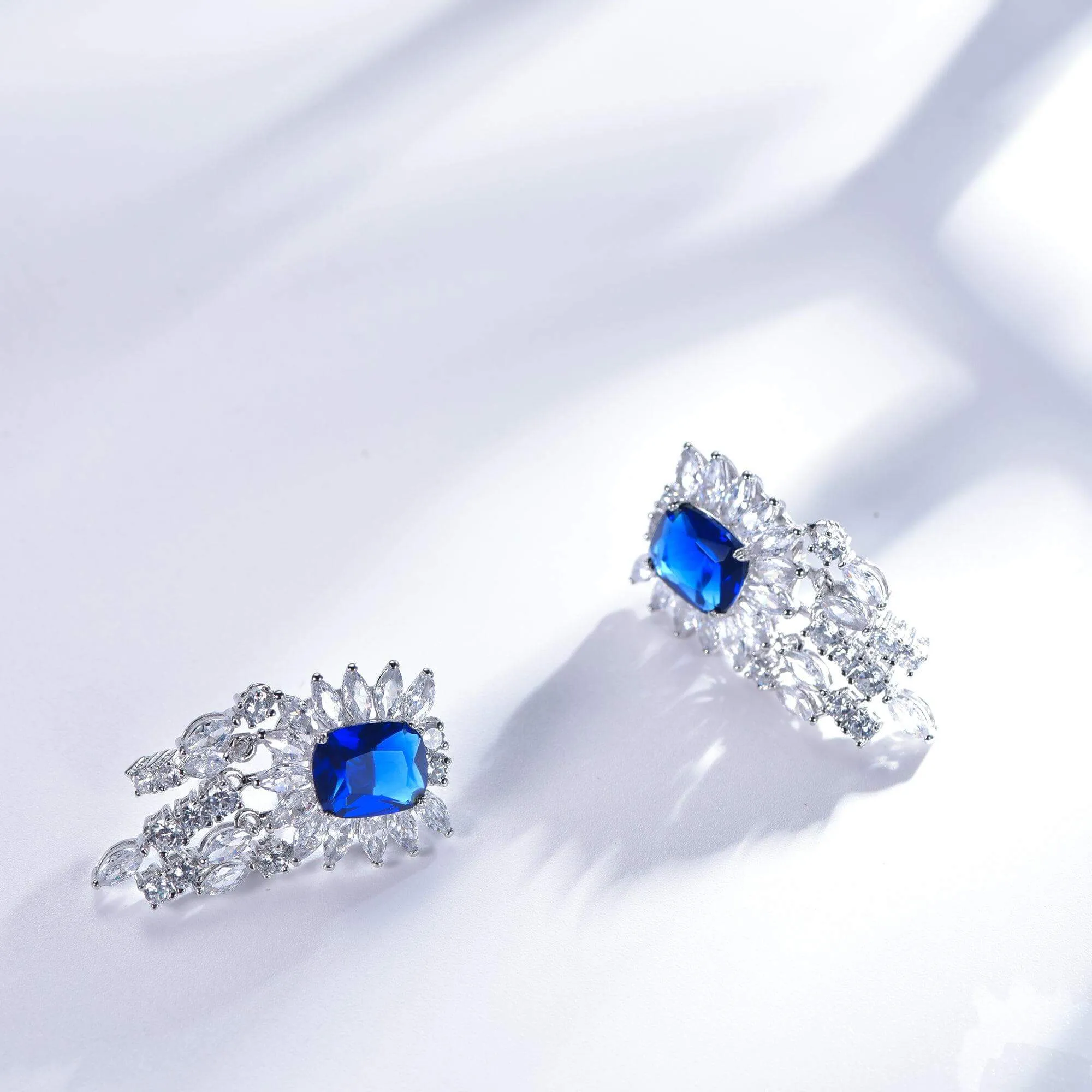 Classic Blue Sapphire Drop Earrings