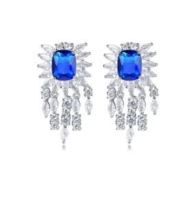 Classic Blue Sapphire Drop Earrings