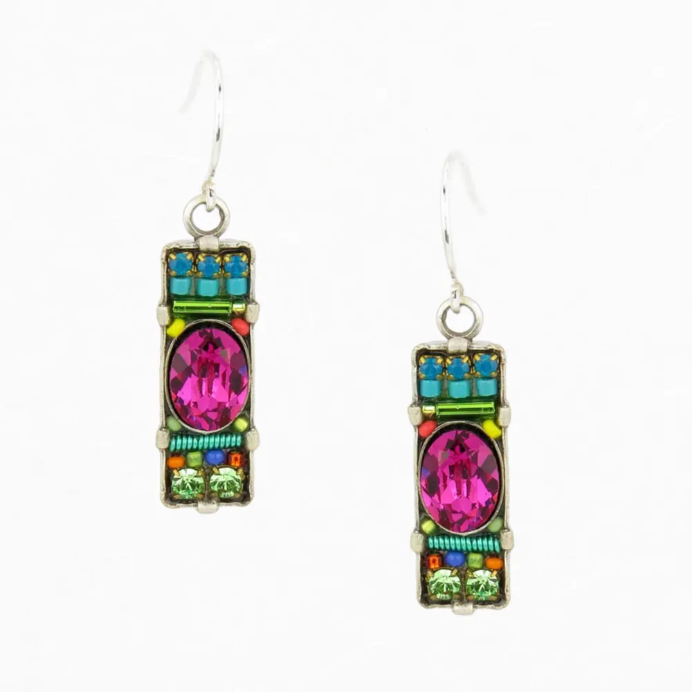 Colorful Dainty Bar Earrings