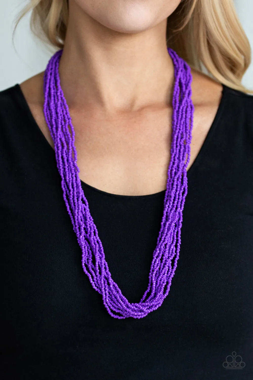 Congo Colada - Purple Paparazzi Seed Bead Necklace