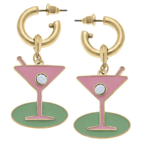 Country Club Martini Drop Earring