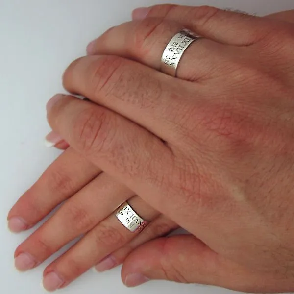 Couple Personalized Rings for Her and for Him