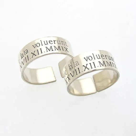 Couple Personalized Rings for Her and for Him