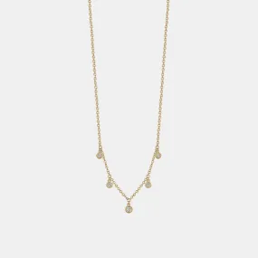 Dangling Diamond Bezel Necklace