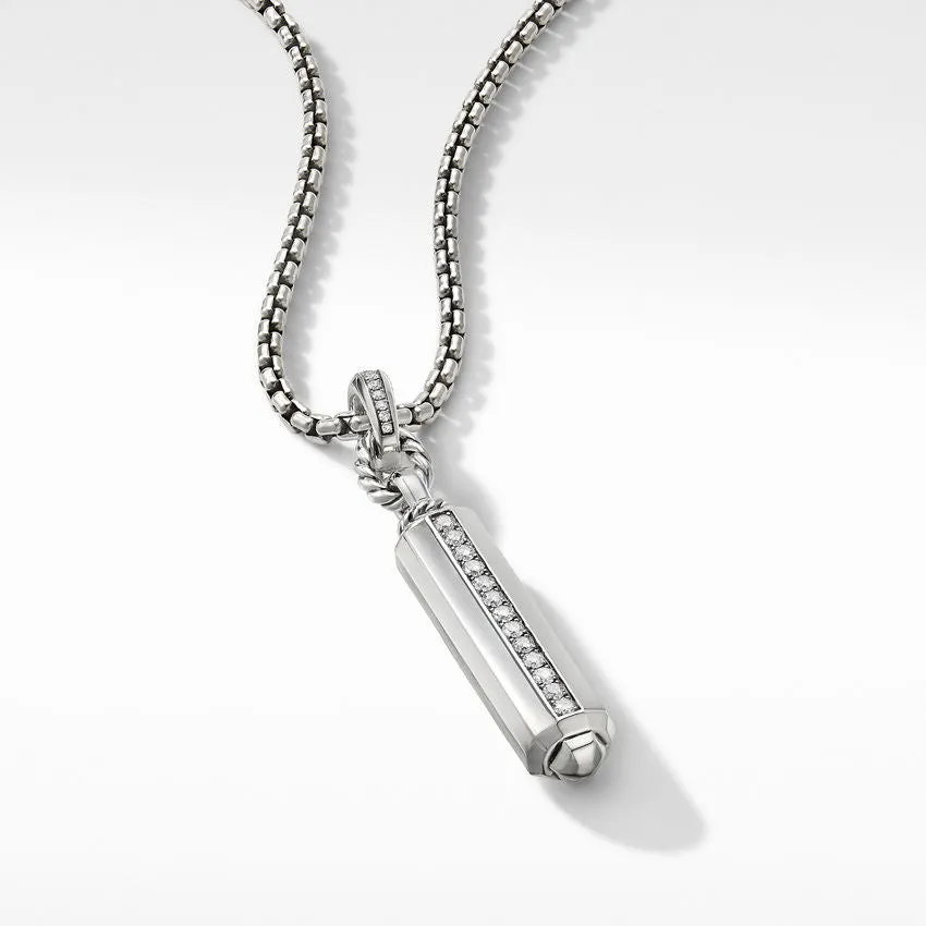 David Yurman Lexington Small Barrel Pendant with Diamonds