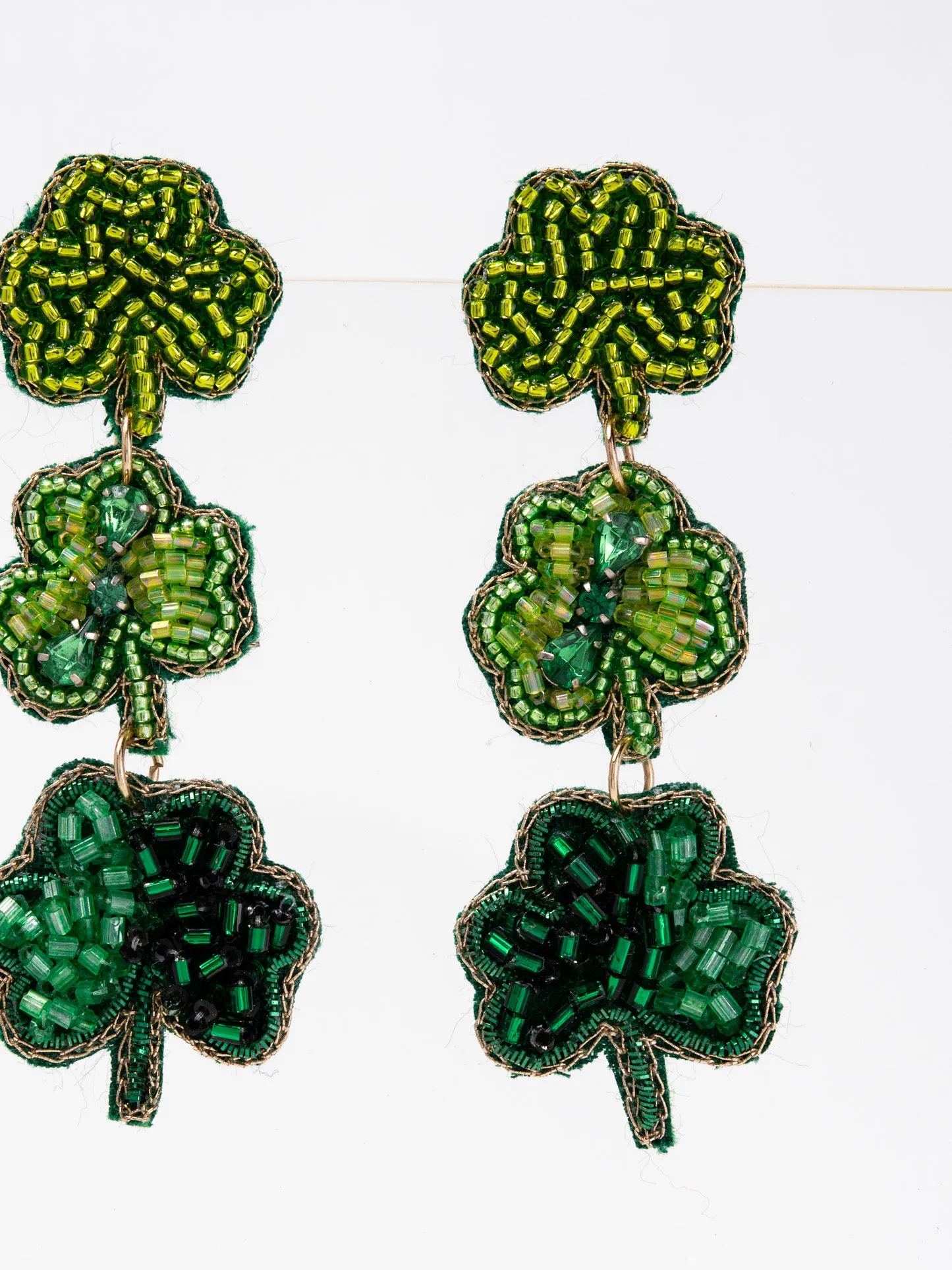 Declan 3-Tier Clover Drop Earrings